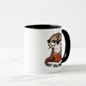 Mug Otter Sassy avec lunettes - "Pas votre thérapeute" (Devant droit)