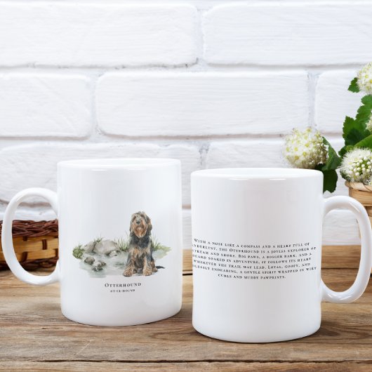 Mug Otterhound | Quote de chien et de race Watercolor