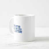 Mug Otters Otter Help Each Otters Funny Saying (Devant gauche)