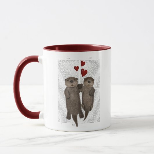 Mug Otters tenant les mains (Gauche)