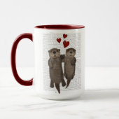Mug Otters tenant les mains (Gauche)