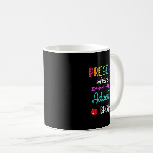Mug Où commence l'aventure Enseignant Kinder (Devant droit)