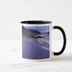 Mug OU, côte de l'Oregon, Ecola SP, Indian Beach avec