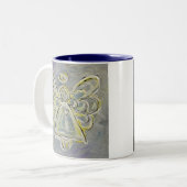 Mug ou Coupe Angel Blanc et Argent (Devant gauche)