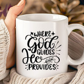 Mug Où Dieu Guide Il Fournit Verset Biblique
