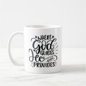 Mug Où Dieu Guide Il Fournit Verset Biblique (Gauche)