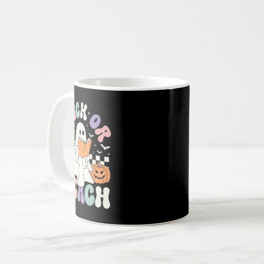 Mug Ou Enseigner Éffrayant Maître Ghost Lire le livre (Devant gauche)