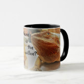 Mug Où est le café Funny Orange Beardie Print (Devant droit)