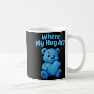Mug Où est mon câlin ours en peluche mignon tenant cœu