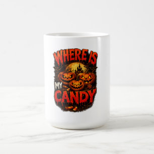 Mug Où est mon T-Shirt de citrouille Halloween Candy