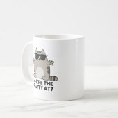 Mug Où La Pawty À Funny Party Chat Pun (Devant gauche)