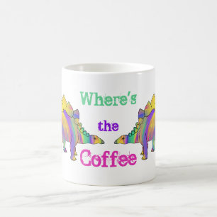 Mug où le café Funny Stegosaurus Dinosaur Art