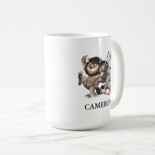 Mug Où les choses sauvages | Ajouter Votre Nom (Devant droit)