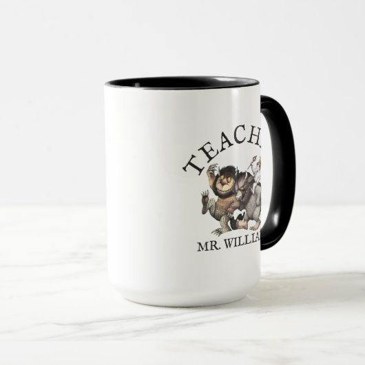 Mug Où les choses sauvages sont enseignantes (Devant droit)