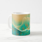 Mug "Où l'océan devient mémoire" - Vert bleu (Devant gauche)