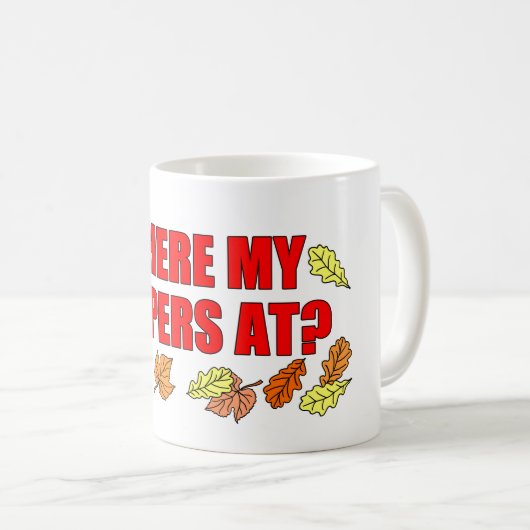 Mug Où Mes Peepers À Funky Peeping Leaf Peeping (Devant droit)