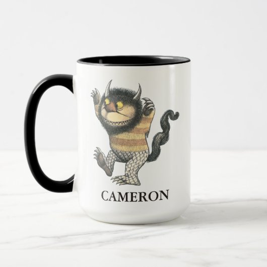 Mug Où sont les monstres | Monstre | Ajouter un nom (Gauche)