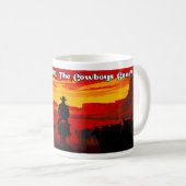 Mug Où sont partis tous les cow-boys ? - Conception 1 (Devant droit)