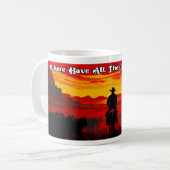 Mug Où sont partis tous les cow-boys ? - Conception 1 (Devant gauche)