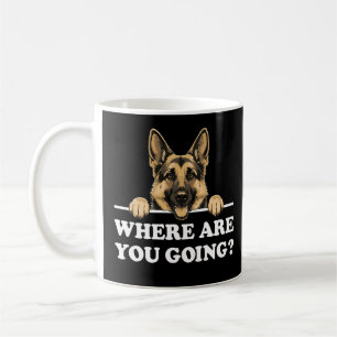 Mug Où vas-tu drôle de Berger Allemand