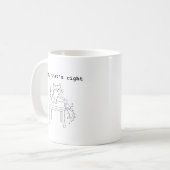 Mug Ouais, c'est vrai, attitude de chat (Devant gauche)