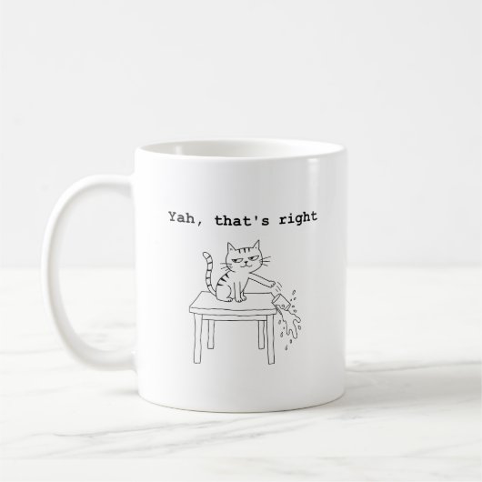 Mug Ouais, c'est vrai, attitude de chat (Gauche)