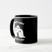 Mug Oubliez Le Bonbon Donne-Moi Un Chat Halloween Éffr (Devant gauche)