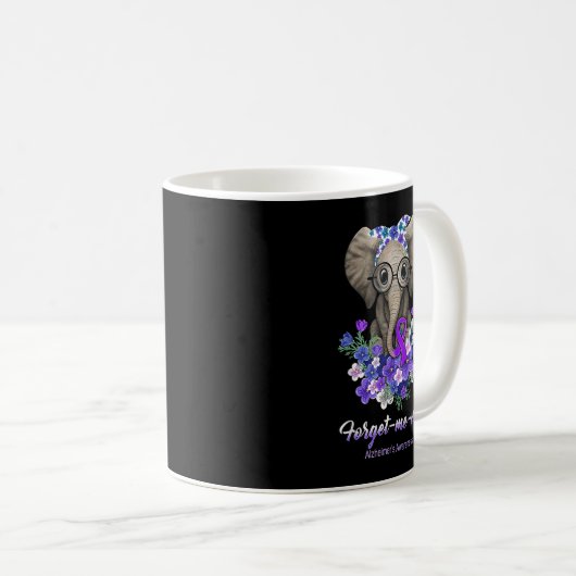 Mug Oubliez-moi pas Alzheimer Sensibilisation Eléphant (Devant droit)