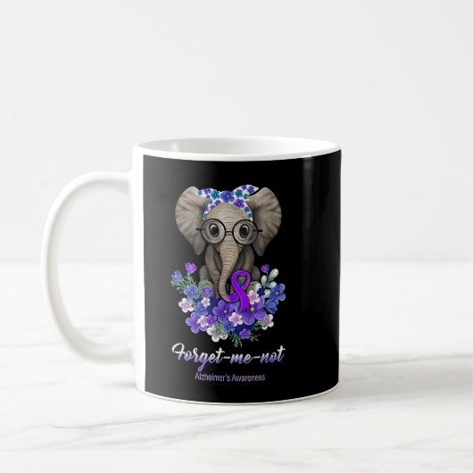 Mug Oubliez-moi pas Alzheimer Sensibilisation Eléphant (Gauche)