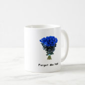 Mug Oubliez-moi pas Elegant Rose café fleur bleu (Devant droit)