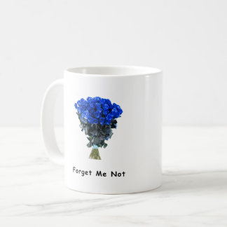 Mug Oubliez-moi pas Elegant Rose café fleur bleu