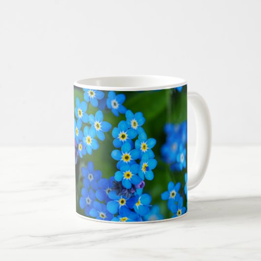 Mug Oubliez-moi, pas la purée de café floral (Devant droit)