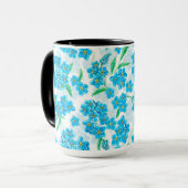 Mug Oubliez-moi pas les fleurs d'aquarelle (Devant gauche)