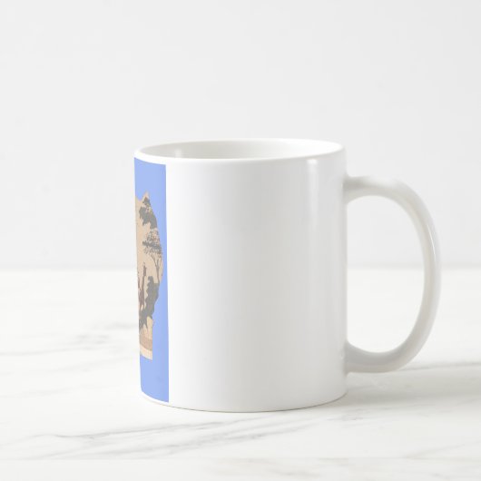 Mug Ouganda - Carte de la faune - Imprimer (Droite)