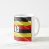 Mug Ouganda - Drapeau d'agitation - (Devant droit)