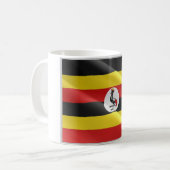 Mug Ouganda - Drapeau d'agitation - (Devant gauche)