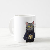 Mug Oui ! I Love Coffee OU Thé Cute Cat Illustré (Devant gauche)