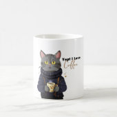 Mug Oui ! I Love Coffee OU Thé Cute Cat Illustré (Centre)