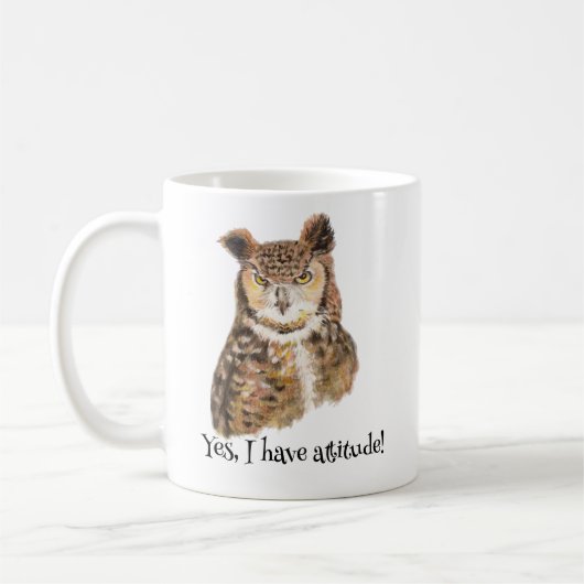 Mug 'Oui, J'Ai Une Attitude ! ' Citation d'Art pour le (Gauche)