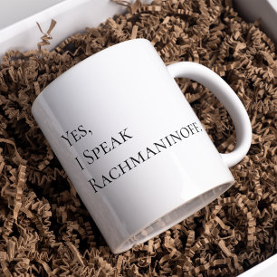 Mug Oui, je parle la citation à l'encre noire de