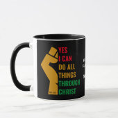 Mug OUI JE PEUX TRAVERSER CHRIST Phil 4:13 Christian (Gauche)