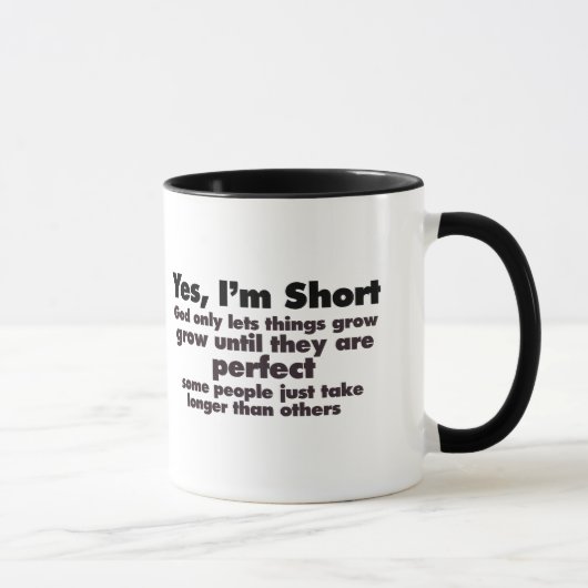 Mug Oui, je suis COURT (Droite)