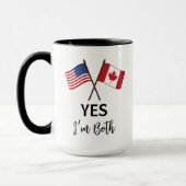 Mug Oui Je suis les deux - US Canada Pride Nom personn (Gauche)