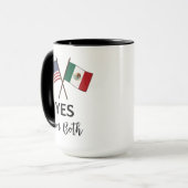 Mug Oui, je suis les deux - US Mexique Pride Custom (Devant gauche)