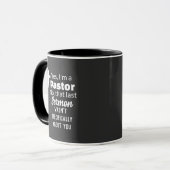 Mug Oui, je suis un pasteur, sermon pas à propos de vo (Devant gauche)