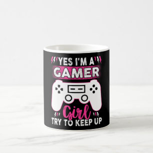 Mug Oui, je suis une gamer, essaie de rester debout   