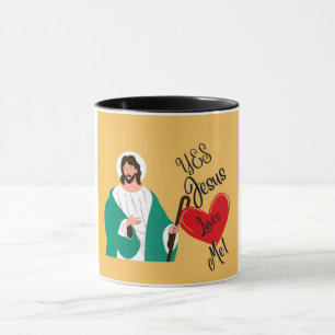 Mug "Oui, Jésus m'aime" Jaune