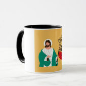 Mug "Oui, Jésus m'aime" Jaune (Devant gauche)