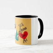Mug "Oui, Jésus m'aime" Jaune (Devant droit)