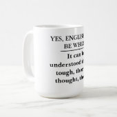 Mug Oui, l'anglais peut être bizarre — grammaire polic (Devant gauche)